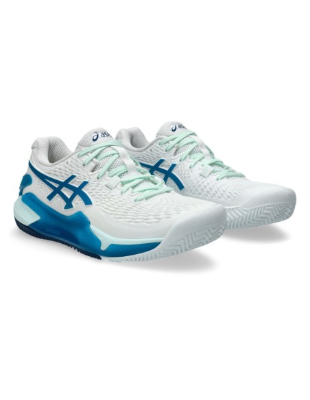 Asics Gel Resolution 9 Clay 1042A224 Azul Verdoso Mujer | Ofertas de pádel Asics Gel Resolution 9 Clay 1042A224 Azul Verdoso Mujer | Ofertas de pádel