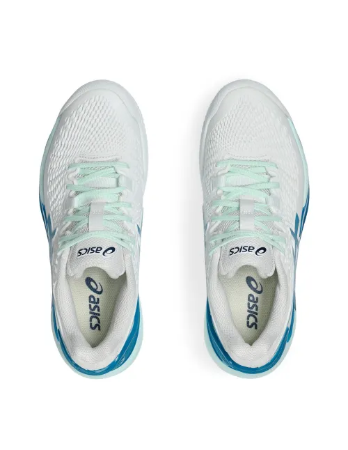 Asics Gel Resolution 9 Clay 1042A224 Azul Verdoso Mujer | Ofertas de pádel