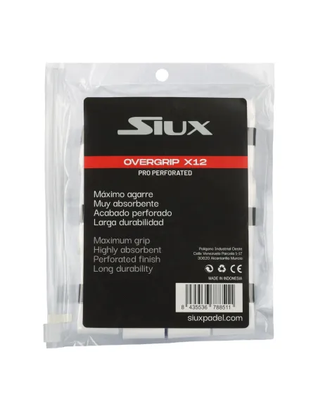 Overgrip Siux Pro Perforated X12 Blanco | Ofertas de pádel
