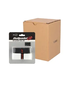Caja 12 Uds - Blister (2 Uds) Overgrips Bullpadel Blanco/Negro | Ofertas de pádel 2