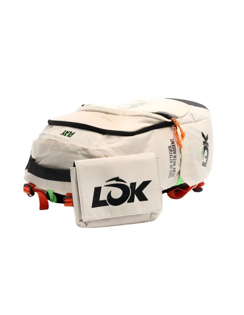 Mochila Lok Maxx Offwhite Blanco Naranja | Ofertas de pádel