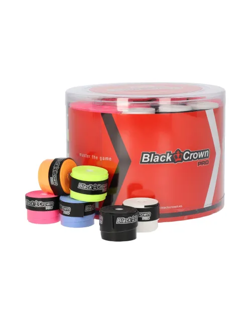 Cubo 60 Overgrips Lisos Black Crown A000404 Colores | Ofertas de pádel