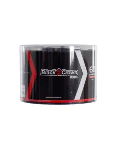 Cubo 60 Overgrips Perforados Black Crown Blanco | Ofertas de pádel