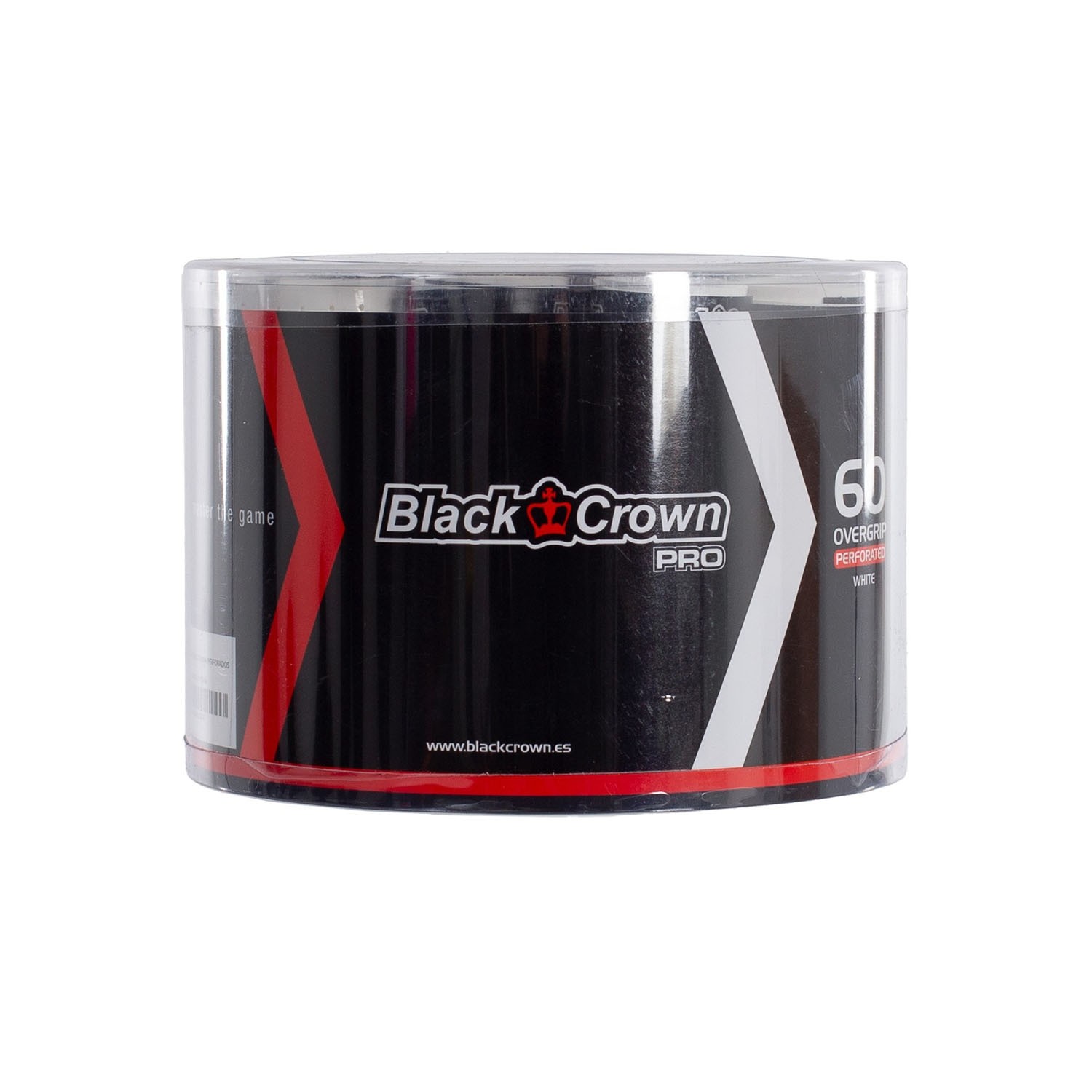 Cubo 60 Overgrips Perforados Black Crown Blanco