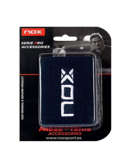 Blister (2 Uds) Muñequera Nox Azul Logo Blanco Muazbl2Ud | Ofertas de pádel