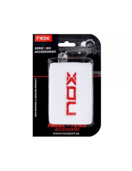 MUEQUERA NOX 2UD BLANCA LOGO ROJO MUBLRO2UD | Ofertas de padel