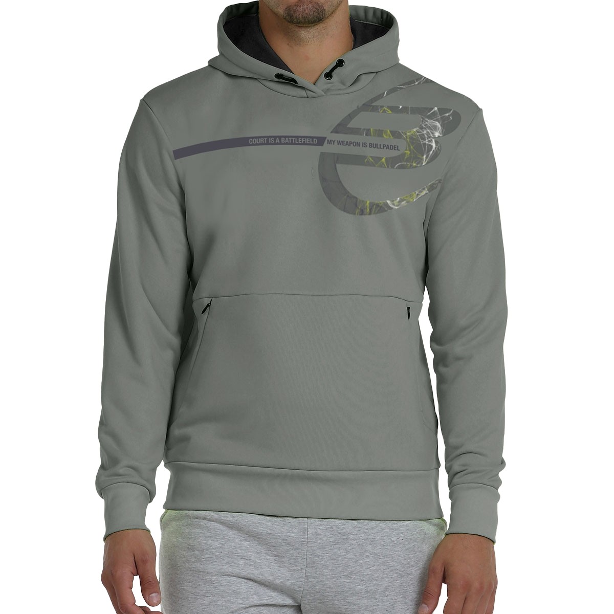 Sudadera Bullpadel Baiona Talla S, Grey