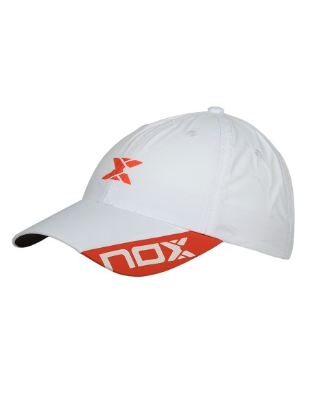GORRA NOX BLANCA LOGO ROJO GOBLAROJ | Ofertas de padel