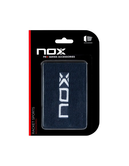 Blister (2 Uds) Muñequera Nox Azul Logo Blanco | Ofertas de pádel