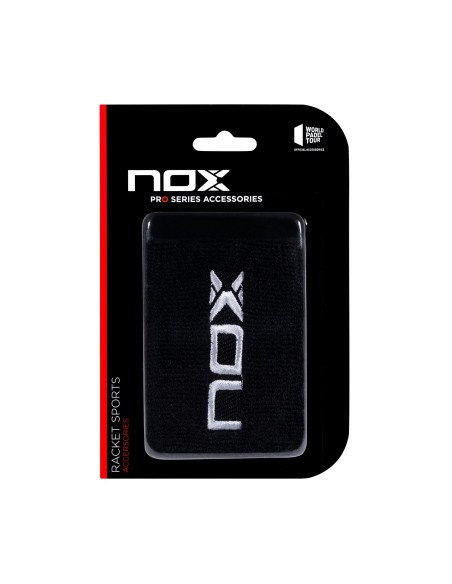 Blister (2 Uds) Muñequera Nox Negro Logo Blanco | Ofertas de pádel