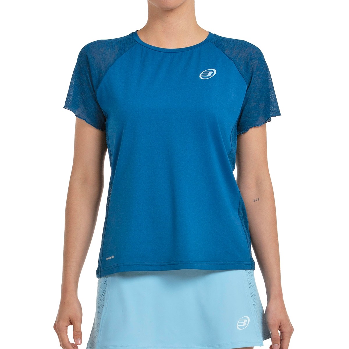 Camiseta Manga Corta Bullpadel Dedale Mujer Talla S, Blue