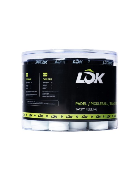 Cubo Lok De Overgrips X60 Blanco | Ofertas de pádel