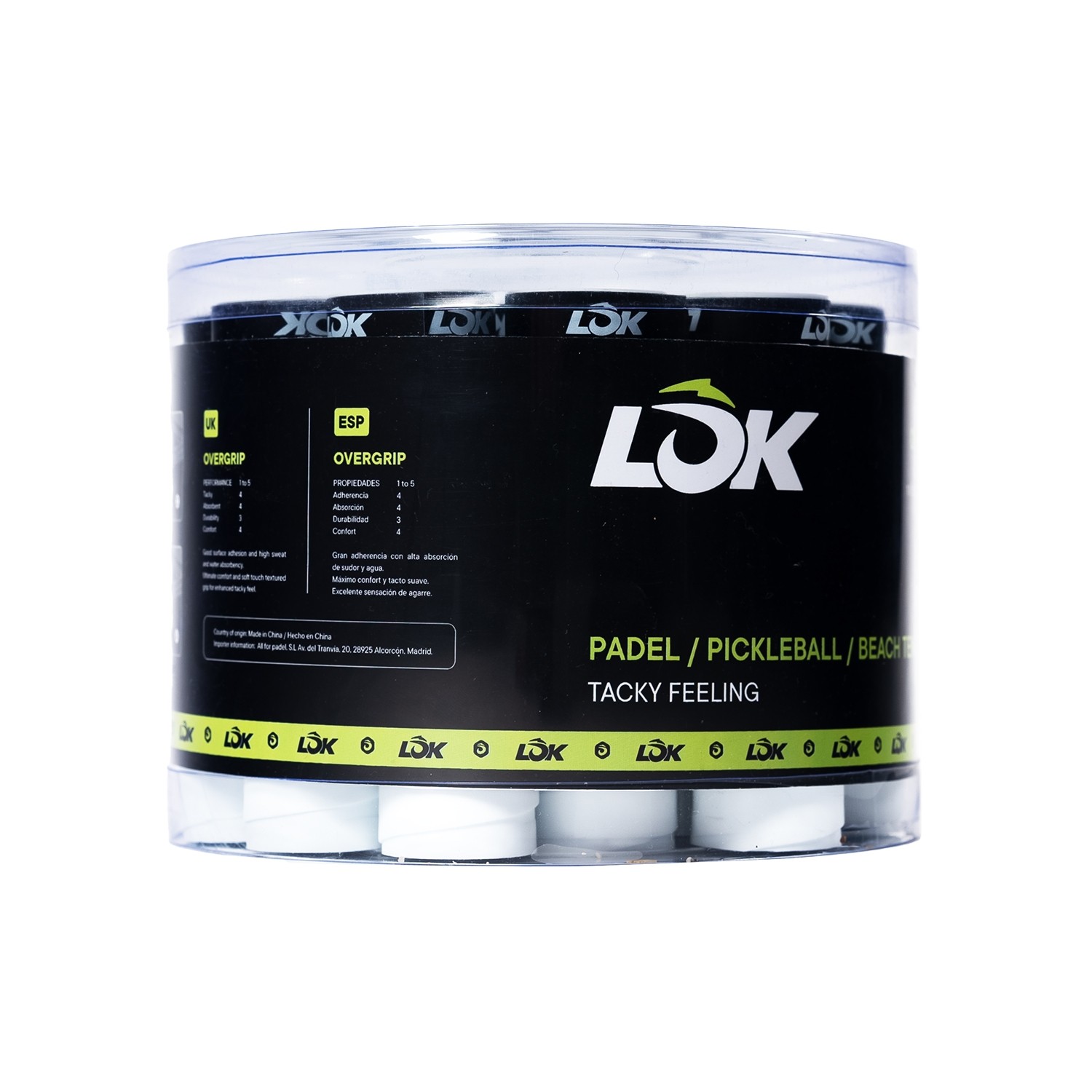 Cubo Lok De Overgrips X60 Blanco