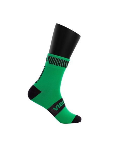 Meias Vibor-A de Cano Médio Verde/Preto | Ofertas de padel