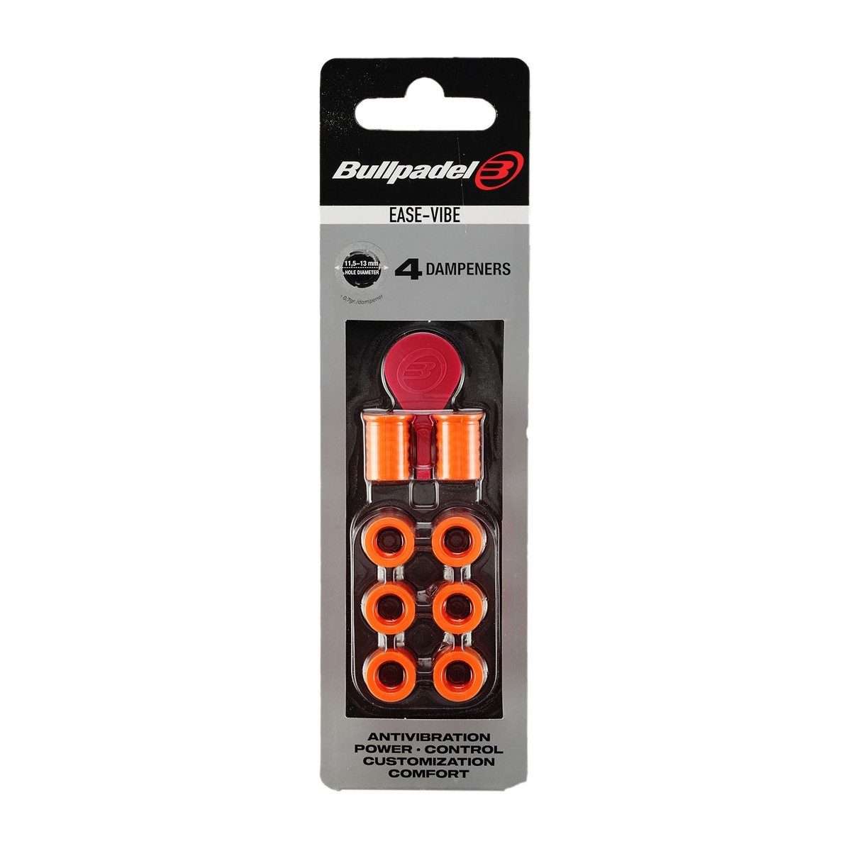 Blister (4 Uds) Antivibrador Bullpadel Ease Vibe Naranja