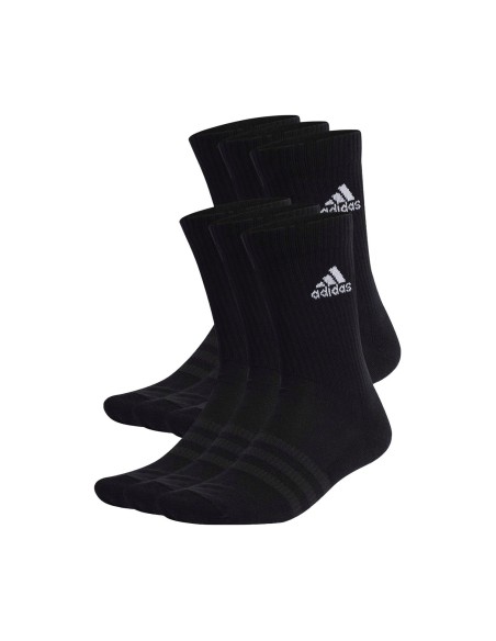 Pack 3 Pares Calcetines Adidas Cushion Sportwear Crew Negro | Ofertas de pádel Pack 3 Pares Calcetines Adidas Cushion Sportwear Crew Negro | Ofertas de pádel