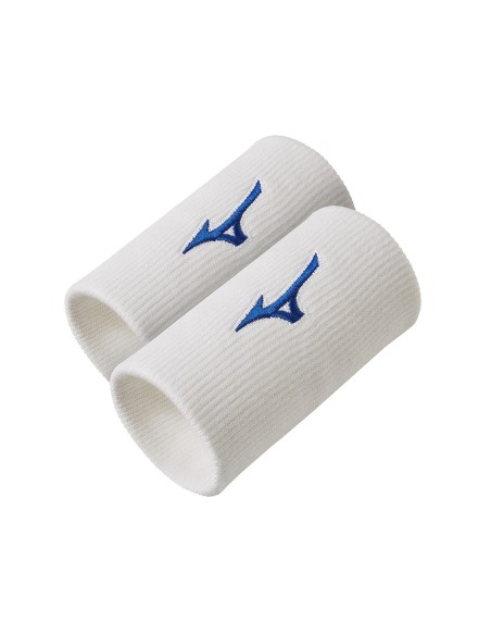 Muñequeras Largas Mizuno Unisex Blanco | Ofertas de pádel