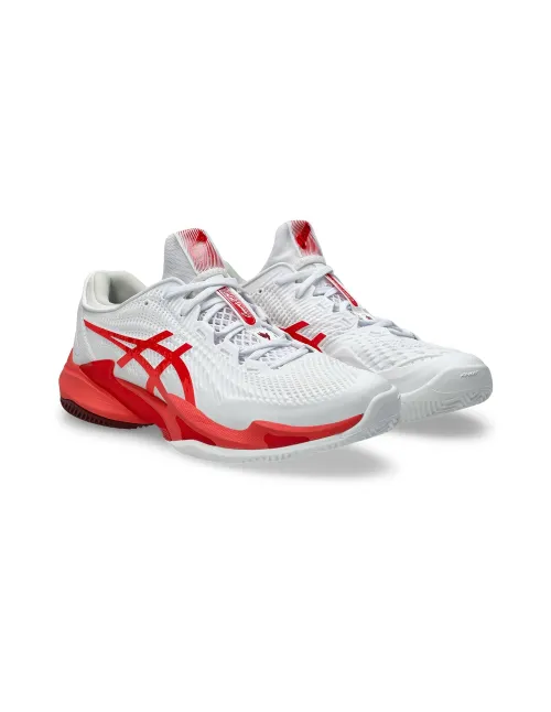 Asics Court Ff 3 Novak Clay 1041A521-966 White Red | Ofertas de padel