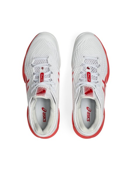Asics Court Ff 3 Novak Clay 1041A521-966 Blanco Rojo | Ofertas de pádel