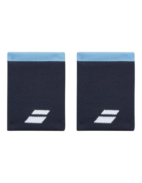 Muñequera Babolat Logo Jumbo Wristband Azul | Ofertas de padel