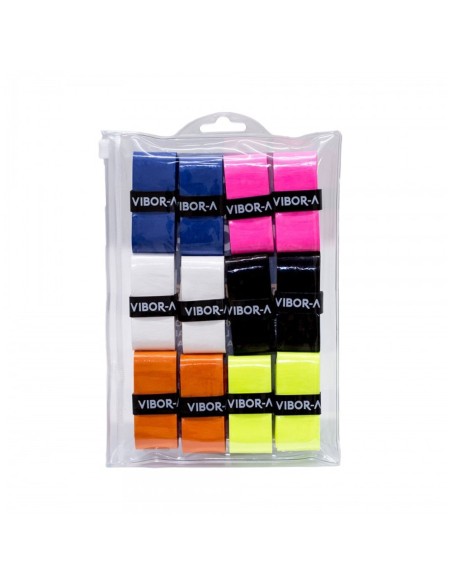 Pack d’overgrips lisses Vibor-a multicolores | Ofertas de Padel