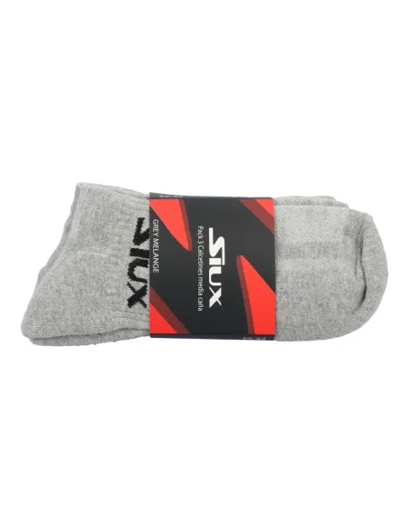 Pack 3 Calcetines Grises Dhaka Caña Media | Ofertas de padel