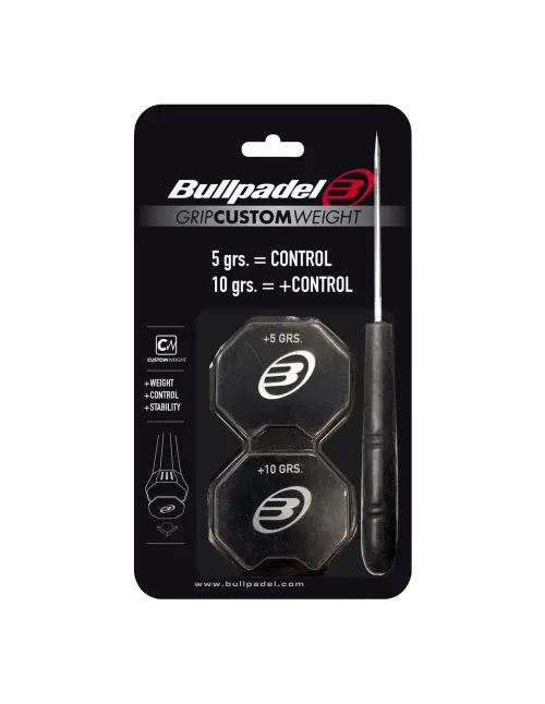 Karton 12 Stk - Blister (2 Stk) Grip Bullpadel Custom Weight Schwarz