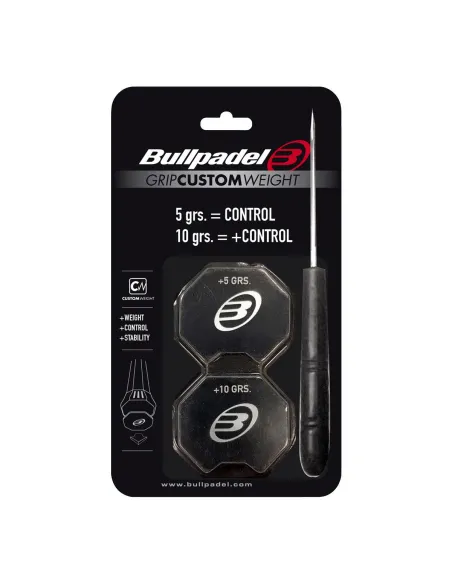 Karton 12 Stk - Blister (2 Stk) Grip Bullpadel Custom Weight Schwarz