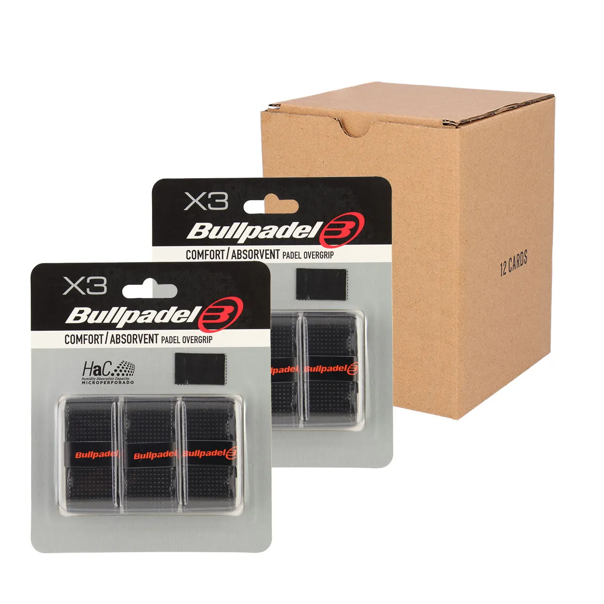 Caja Overgrip Bullpadel Gb1201 005 12ud 471949, Negro