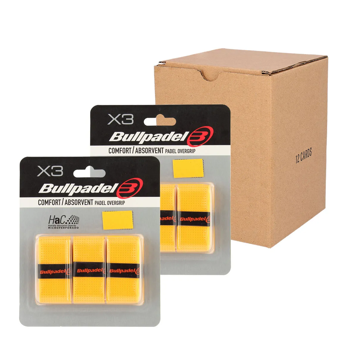 Caja Overgrip Bullpadel Gb1201 023 12ud 471950, Amarillo
