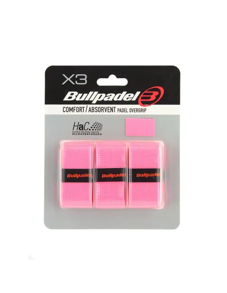 Caja 12 Uds - Blister (3 Uds) Overgrip Bullpadel Rosa | Ofertas de pádel