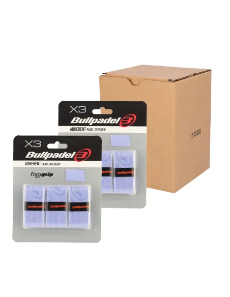 Box 12 Stück - Blister (3 Stück) Overgrip Bullpadel Blau | Ofertas de Padel