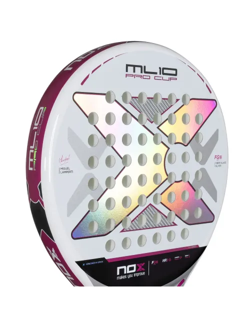 PALA NOX ML10 PRO CUP SILVER BY MIGUEL LAMPERTI PML10PRCUSIL25 | Ofertas de padel