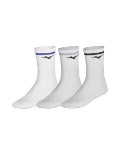Calcetines Con Línea Mizuno Training 3 Pares Blanco Unisex | Ofertas de padel