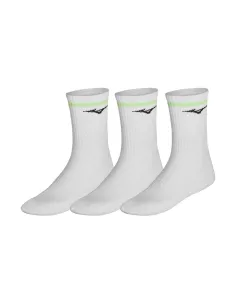 Calcetines Con Línea Mizuno Training 3 Pares Blanco Unisex | Ofertas de padel