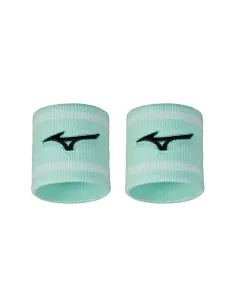 Muñequeras Cortas Con Líneas Mizuno Verde Unisex | Ofertas de padel