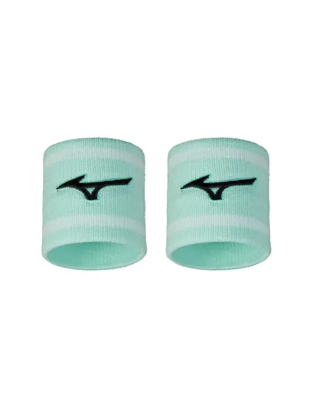 Muñequeras Cortas Con Líneas Mizuno Verde Unisex | Ofertas de padel