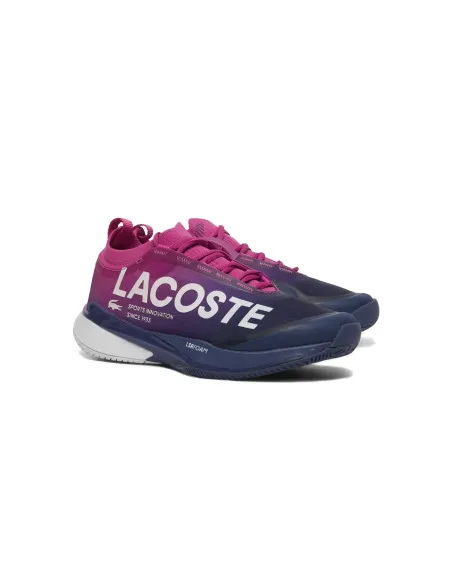 LITE LACOSTE AG-LT CLAY 49SFA0140 3A6 SAPATOS DE MULHERES Rosa / Azul Escuro | Ofertas de padel