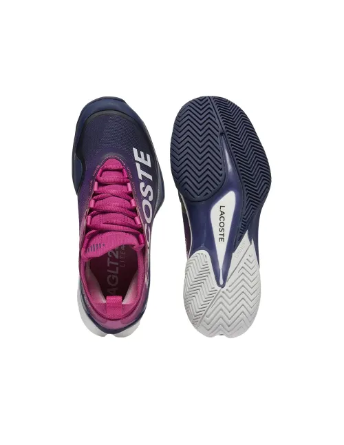 SHOES LACOSTE AG-LT LITE CLAY 49SFA0140 3A6 WOMAN Pink / Dark Blue | Ofertas de padel