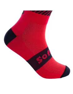 Socke Softee Walk Halbhoch Rot