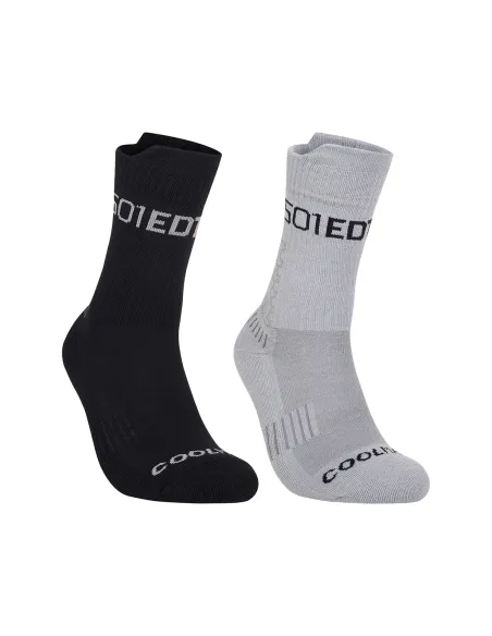 Pack of 2 pairs of Socks Bullpadel in Black and Grey | Ofertas de padel