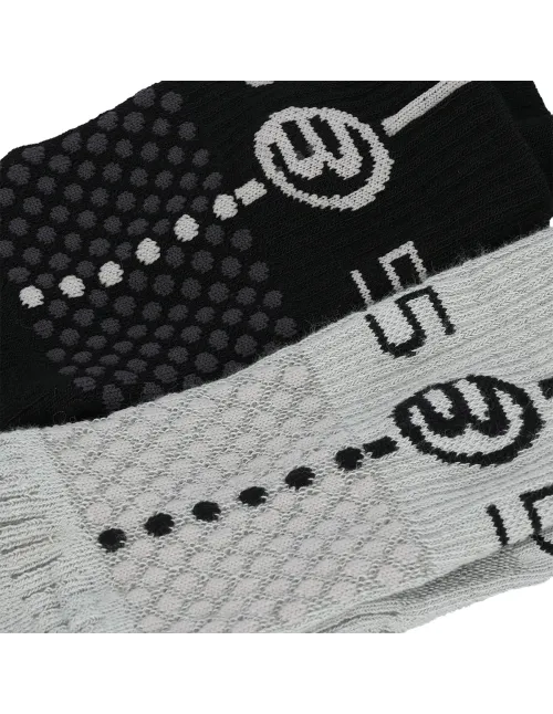 Pack di 2 paia di calzini Bullpadel in nero e grigio |Padel offers