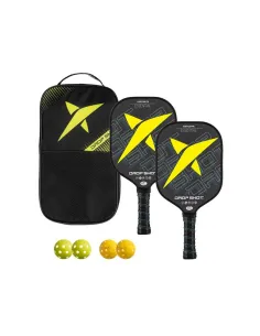 Pack 2 Stk. Pickleball Fortum 1.0 + 4 Stk. Bälle Dropshot Outdoor