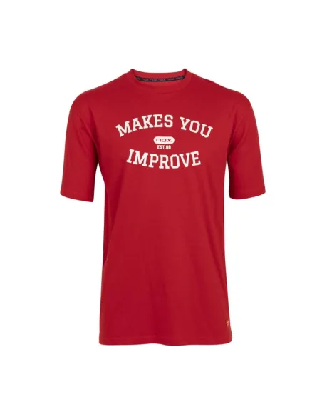 T-SHIRT BASIC Nox ROSSA CON SCRITTA BIANCA |Padel offers