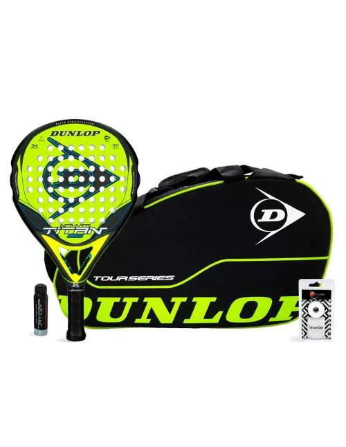 Pack Dunlop Titan Amarelo Azul 2 + Tour Series Amarelo | Ofertas de padel