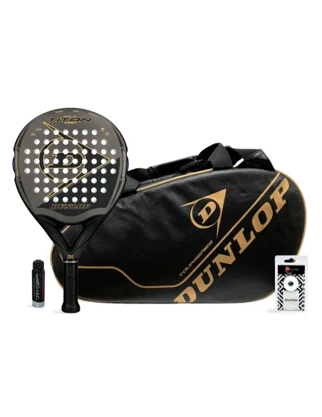 Pack Dunlop Titan Pro Gold + Tour Carbon Gold | Ofertas de padel