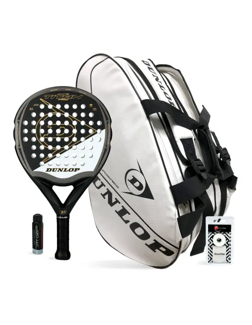 Pack Dunlop Titan Pro White + Tour Carbon White | Ofertas de padel
