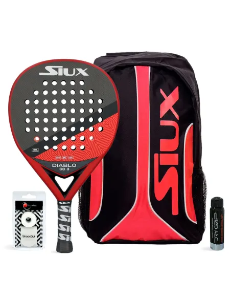 Pack Siux Diablo Go 3 and Siux Fusion Backpack | Ofertas de padel