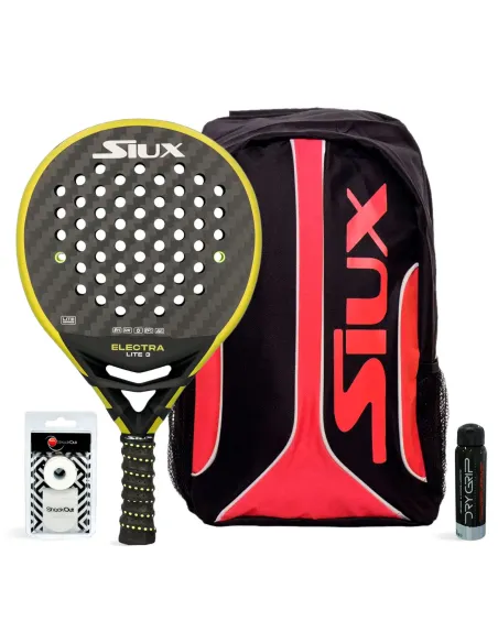 Pack Siux Electra Lite 3 et Sac à dos Siux Fusion - OFFRES DE PADEL