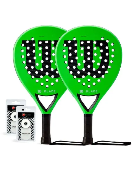 Pack Duo Wilson Blade Team V2 Green | Ofertas de padel Pack Duo Wilson Blade Team V2 Green | Ofertas de padel